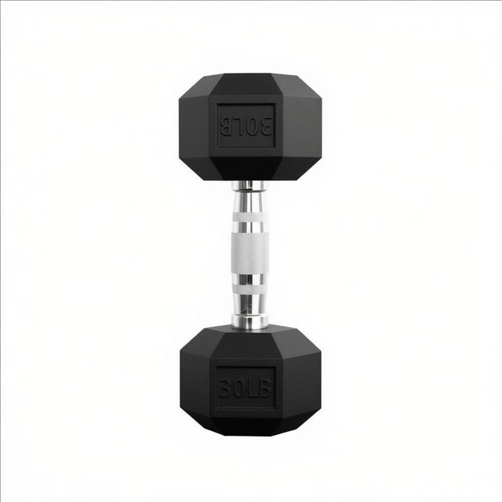 Super Rubber Hex Dumbbell Weight-5LBS to 100LBS