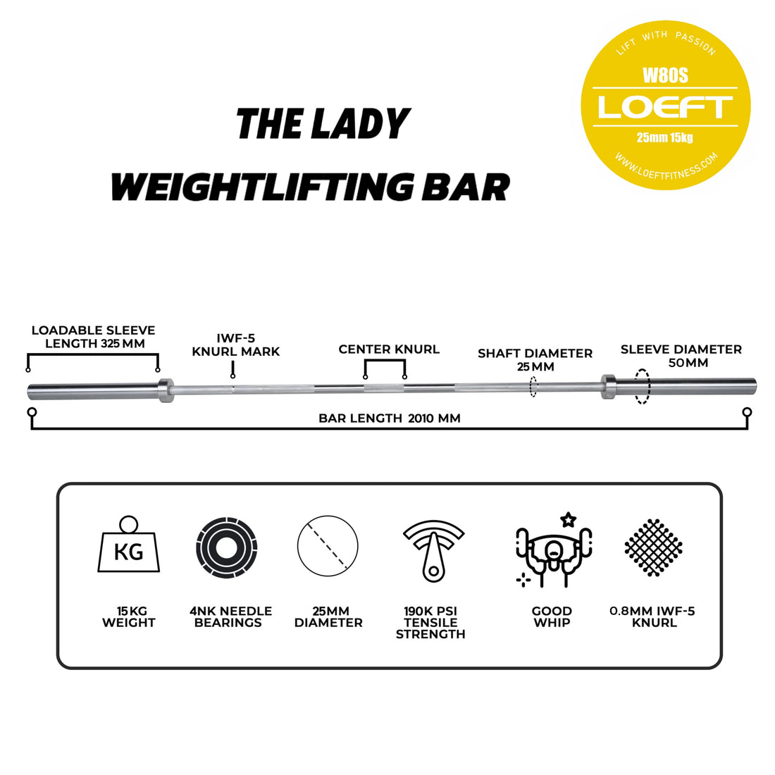 Professional Weightlifting Barbell-6ft Full Hard Chrome