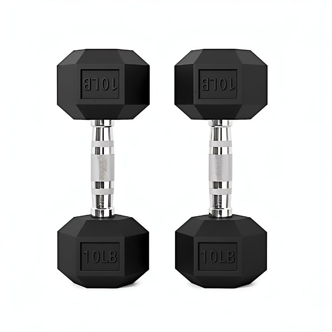 Super Rubber Hex Dumbbell Weight-5LBS to 100LBS
